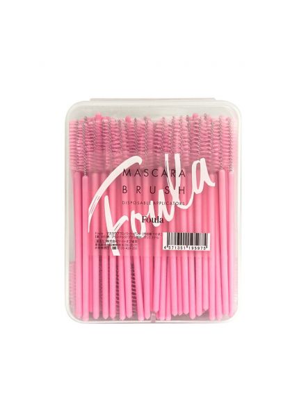100 disposable mascara brushes, light pink