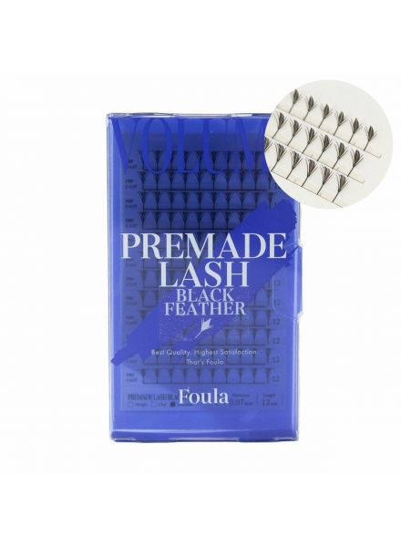 Pre-made Lashes Black Feather Type B