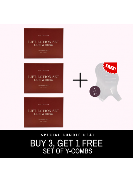3-Lash Lift Lotion (10 Sets) + Free Lift Up Comb Y