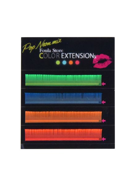 Color Lashes 4 Lines NEON MIX