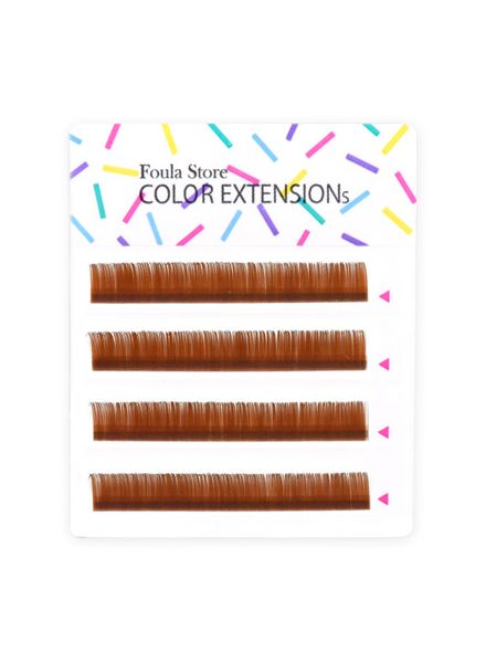 Color Lashes 4 Lines Orange Brown
