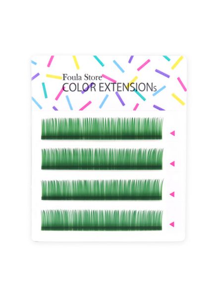 Color Lashes 4 Lines Green