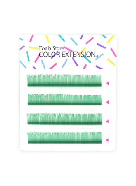 Color Lashes 4 Lines Blue Green