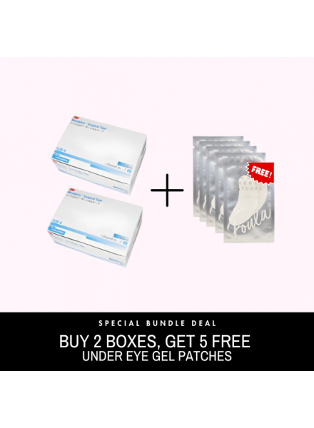 2-Micropore Surgical Tape 1case (24rolls) + Free 5 Under Eye Gel Patches
