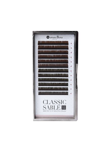 Classic Sable Flat Brown 12 Lines C Curl 9mm - 0.15mm