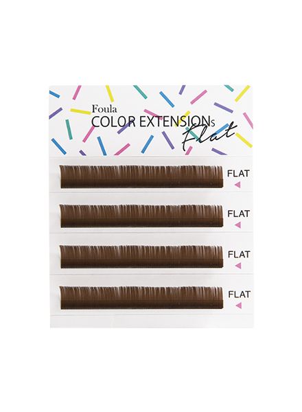 Color Flat Lash 4 Rows Sheet Dark Brown