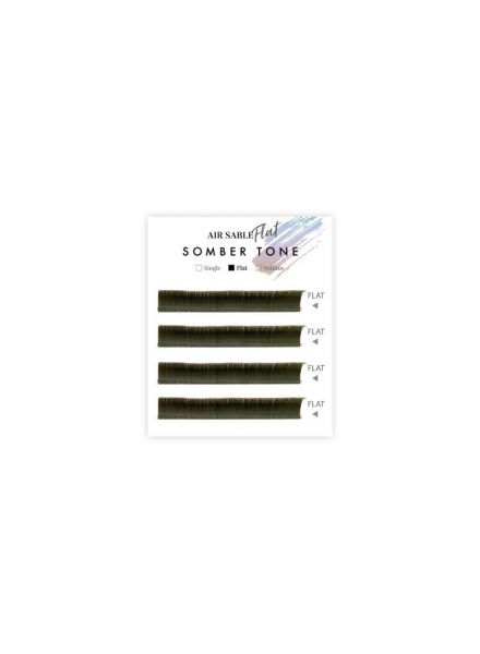 Air Sable Flat Somber Tone Khaki 4 Lines D curl 0.20mm×13mm
