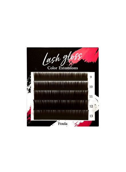 Lash Gloss Dark Brown C Curl 0.15mm 9-13mm MIX