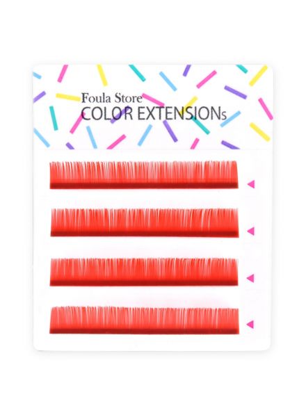 Color Lashes 4 Lines Red