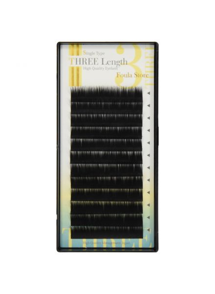 THREE LENGTH 12 LINES J CURL 0.07MM - 10, 11, 12MM