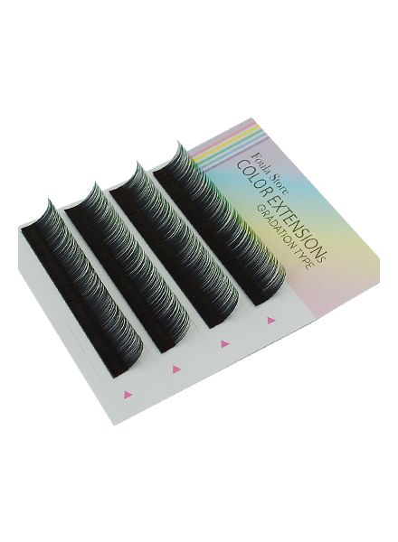 Color Lashes 4 Lines Ombre Green