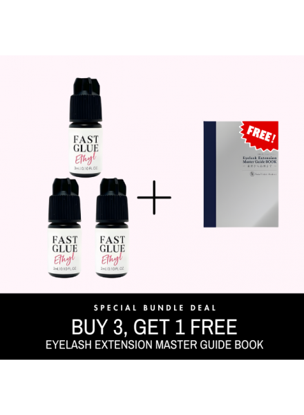3-Fast Adhesive (3ml) + Free Eyelash Extension Master Guide Book